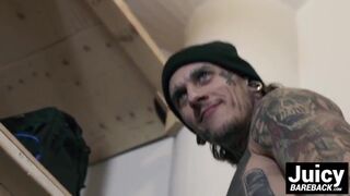 Tattooed thug Bo Sinn doggy styles homo Joey Mentana