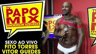 Pornstar Vitor Guedes and Fito Torres have sex at a show in São Paulo