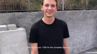 CZECH HUNTER 463 - Twink Happily Takes A Cock In His Ass & Mouth For Cash