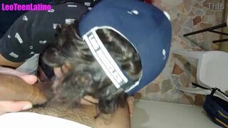 unfaithful straight guy cheats on his girlfriend and tells his gay roommate to give him a blowjob