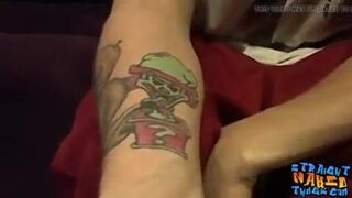 Straight male showing his masturbating skills off