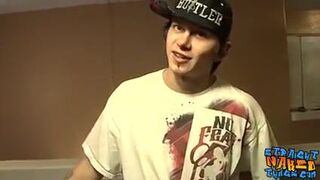 Straight male showing his masturbating skills off