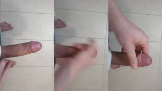 Wanking My Cock for a Big Load Shooting on the Floor