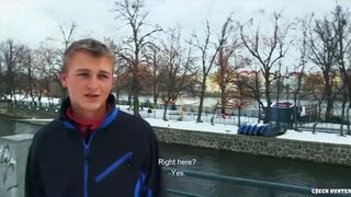 CZECH HUNTER 417 - Broke Twink Is On The Receiving End Of A Big Cock