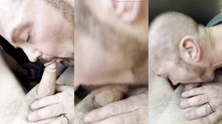 Hubby Daddy Gets Blowjob in the Car