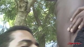 Hot Jock suck a big dick with his skilled mouth, licking his cocksicle