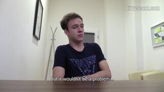 DIRTY SCOUT 168 - Dark Haired Jock Gets Down On His Knees & Sucks A Fat Cock