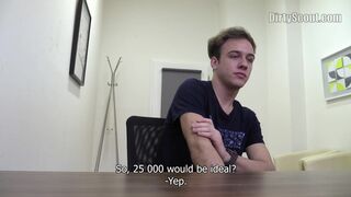 DIRTY SCOUT 168 - Dark Haired Jock Gets Down On His Knees & Sucks A Fat Cock