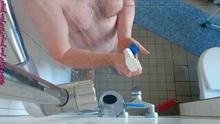 Jerk off with Foam in the Shower