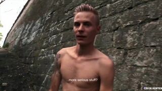 CZECH HUNTER 468 - Tattooed Twink Gets Dirty Out In Public