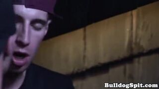 Rough bloke assfucked while tugging his cock