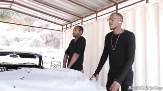 Two black guys buying a car and fucking its white owner