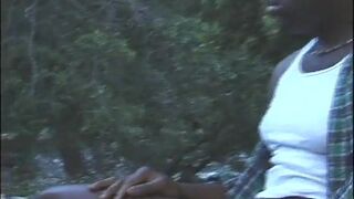 Muscular Black Twink Bangs Deep a Guy with Tight Asshole Outside After Masturbating