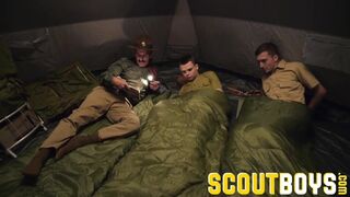 Austin Young fucked outside in tent by older daddy