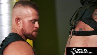 Submissive Bear's Scruffy Hole Raw Dogged By Dom