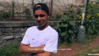 CZECH HUNTER 460 - Slim Latino Twink Gets To Sucking & Fucking In Public