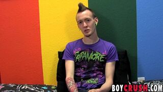 Punk rocker Chris Jett playing with his butt and cock