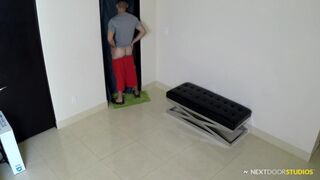 Barebacking My Buddy Through Homemade Gloryhole