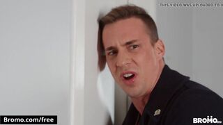 Two Hunks Fucked Bareback While Boyfriend Is Tied Up - Bro