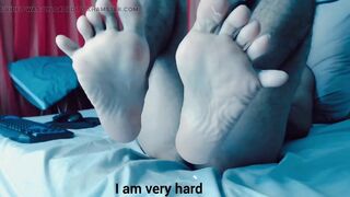 Delicious Handjob Showing Feet and Talking Dirty