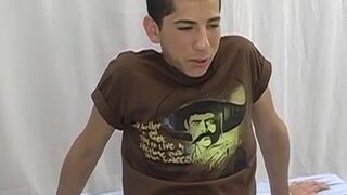 Horny twink Lucas Ashlie milking throbbing dick for cumshot