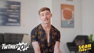 Twink - Handsome Phoenix Strokes His Long Curved Dick Until He Shoots A Huge Load On The Bed