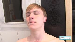 Sweet Blonde Twink Liam Masturbates And Cums In The Shower!