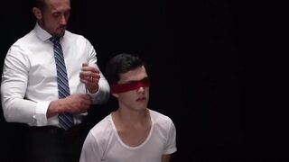 Alluring twink bangs doggystyle with muscular Mormon elder