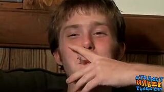 Deviant straight guys are fucking a pumpkin and masturbating