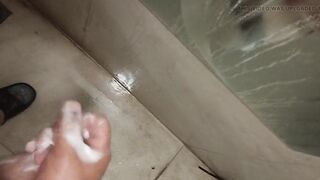 Masculine Turkish bear cums in the office