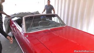 Two black guys buying a car and fucking its white owner
