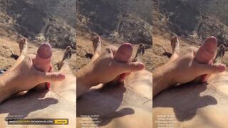 Cumming in the Dunes of Maspalomas Gran Canaria