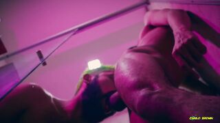 Camilo Brown Caught Hot Twink Andres Zp Jerking to Him and Invited Him Into the Shower for an Amazing Blowjob