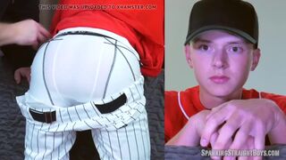 18 Year Old Straight Boy Spanked in a Baseball Uniform
