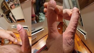 Playing with my big fat cock!