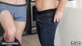 Mencom - Gay Couple Takes A Deep Sensual Anal Fuck In The Kitchen