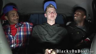 Sam Tyson Handles Two Black Cocks