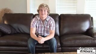 Strokes Blond Amateur Connor Masturbates Dick Solo