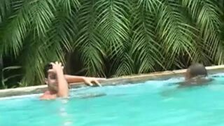 Brazilian Pool Side Threesome