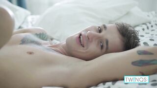 Tattooed Brunette Noah A Deeply Fills His Ass With A Dildo!