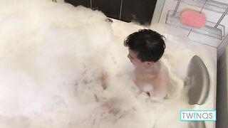 Hot Brunette Twink Xander H Fingers His Butt On The Shower!
