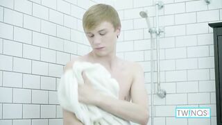 Skinny Blonde Twink Fingers His Tight Butt And Masturbates!