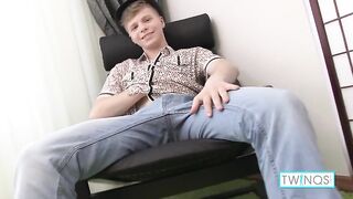 Charming Twink James Strips Off To Play With His Thick Cock!