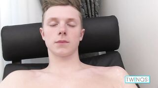 Sexy & Pretty Twink Angel Jacks Off On The Living Room Floor!