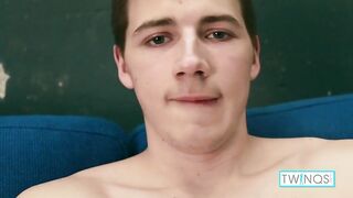 Fit Twink Henry Gets Fully Naked To Jerk & Cum Right On Himself!