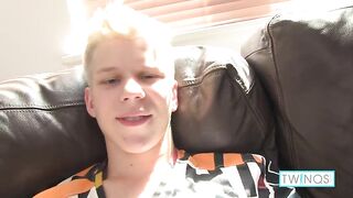 Hot Blonde Twink Matthew Squirts Cum After Fingering His Ass!
