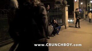 sex witgh sneaker dominaitonin a public subway in paris