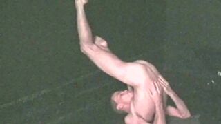 muscle boy auto self suck his cock at the musculation sport