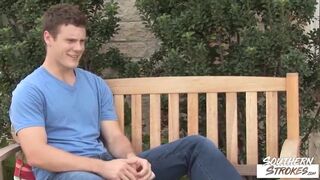 Strokes Amateur Ryan Saddle Masturbates Solo