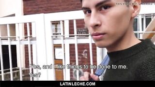 LatinTwink - Young cock sucker fucked raw outside